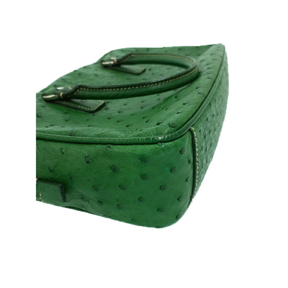 Prada bag green emerald Bauletto ostrich leather Green - Picture 9 of 9